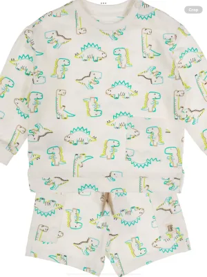 Mayoral Boys Summer Dinosaur Pullover & Shorts 0225151