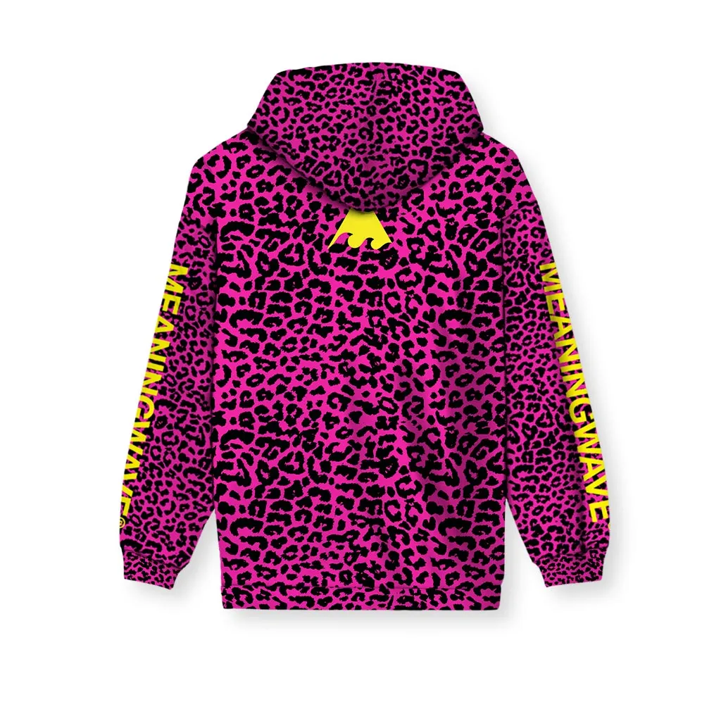 Meaningwave Neon Leopard Kid's Hoodie