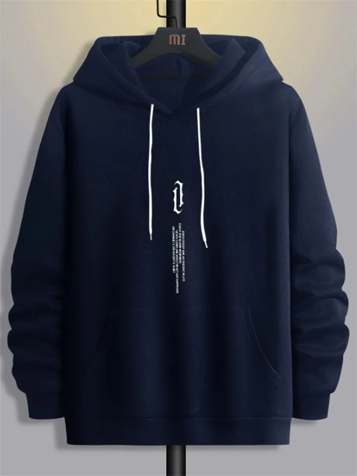 Men's Autumn Winter Letter Print Hoodies