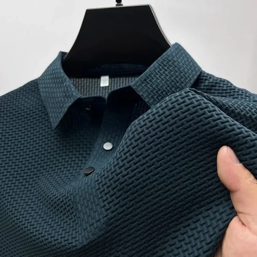 Men's Casual Textured Polo | Short Sleeve
