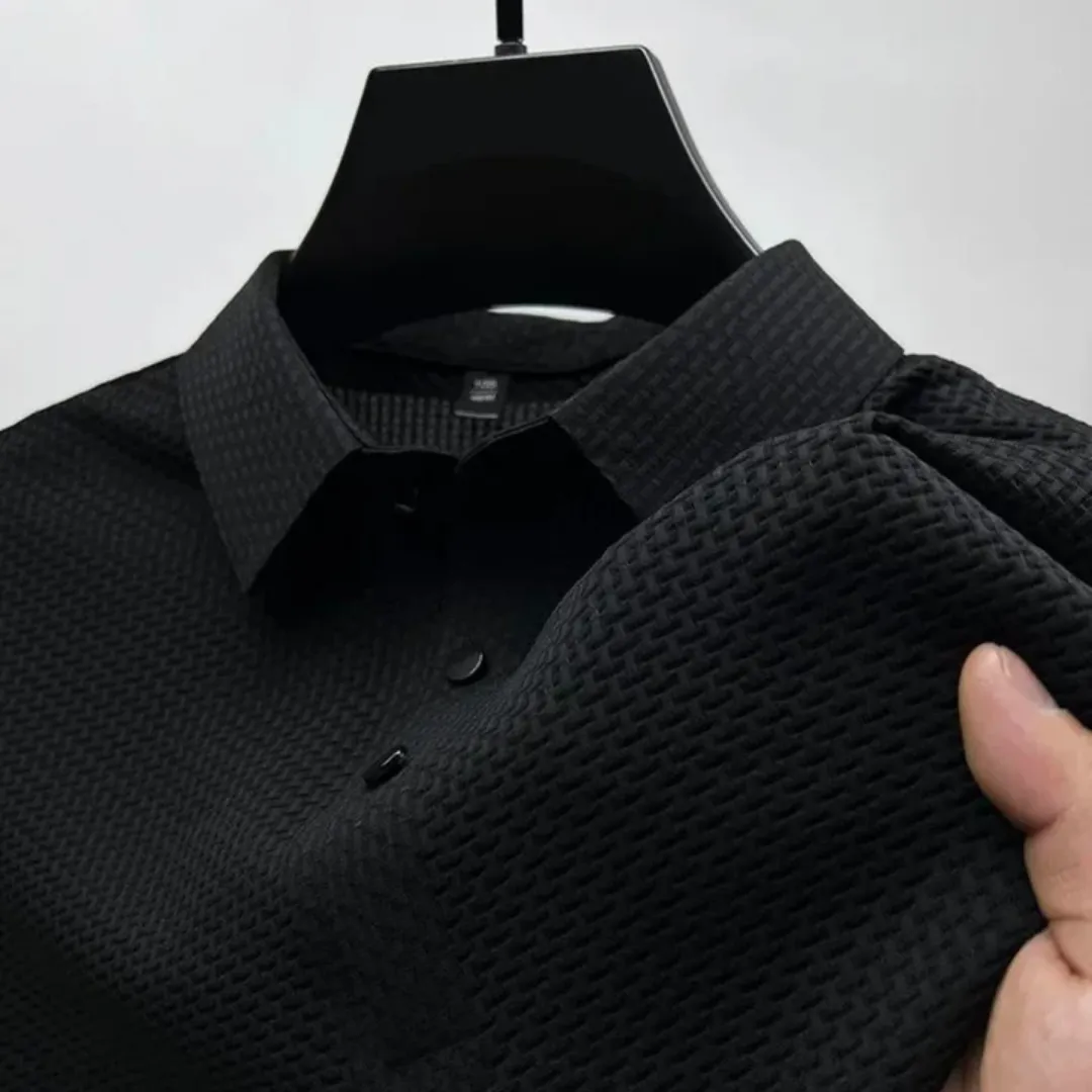 Men's Casual Textured Polo | Short Sleeve