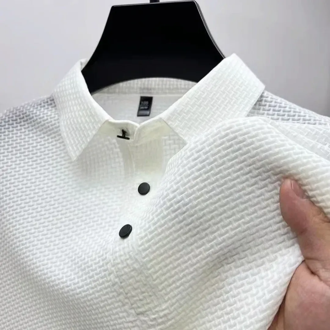 Men's Casual Textured Polo | Short Sleeve