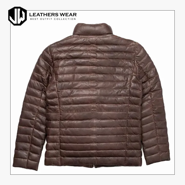 Mens Classic Brown Puffer Jacket