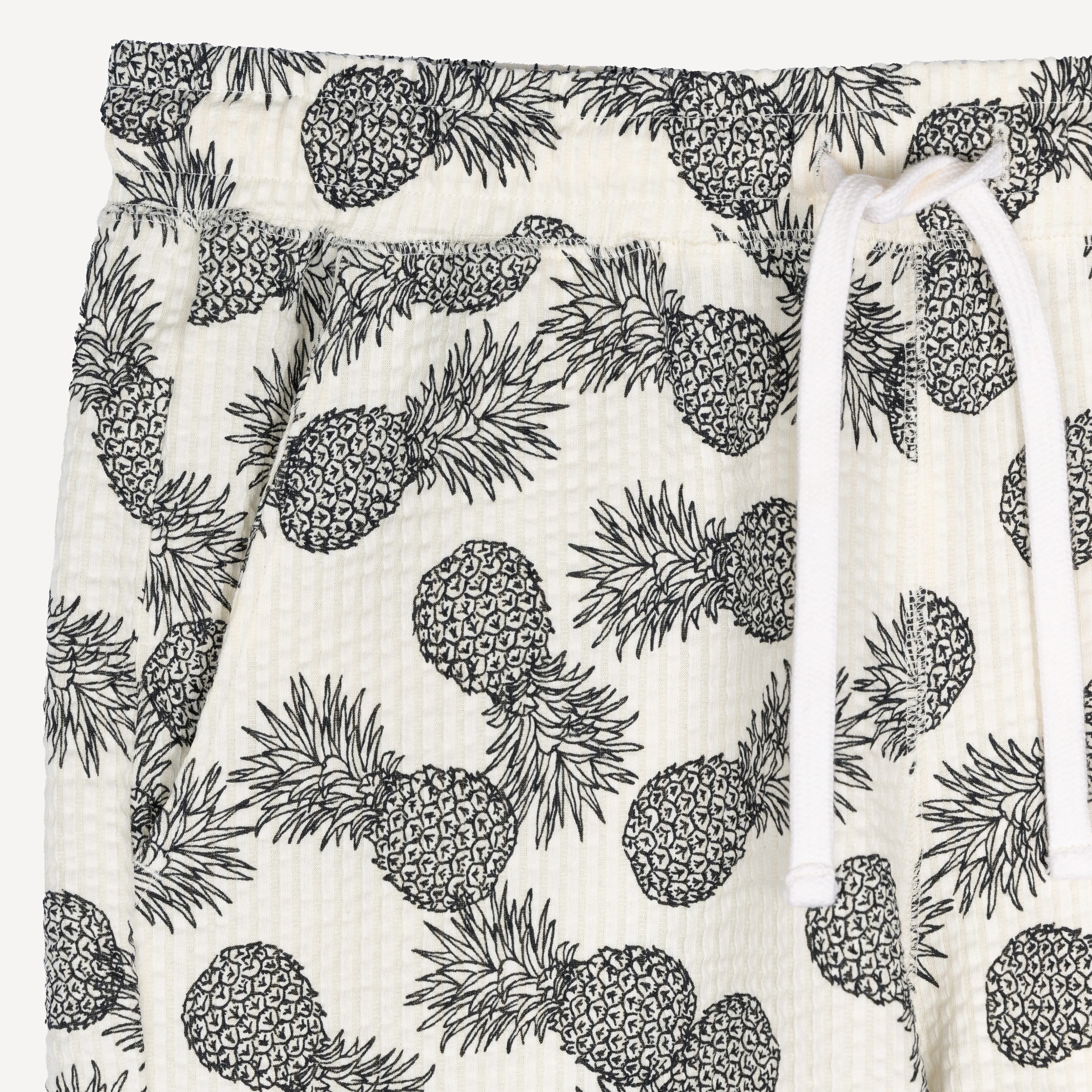 Mens Cool Knit Seersucker Shorts - Tofu / Pineapple
