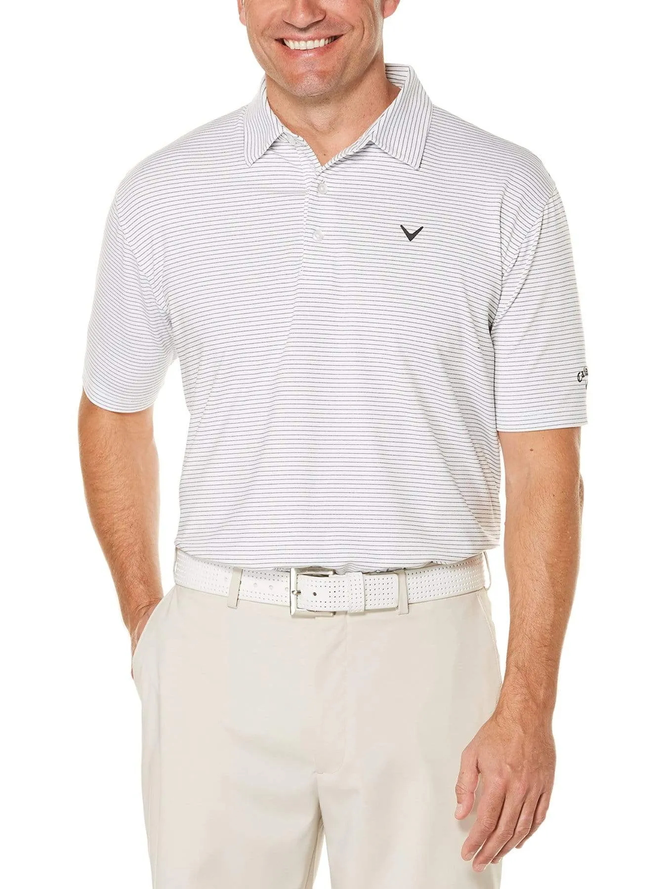 Mens Core Soft Micro-Striped Polo
