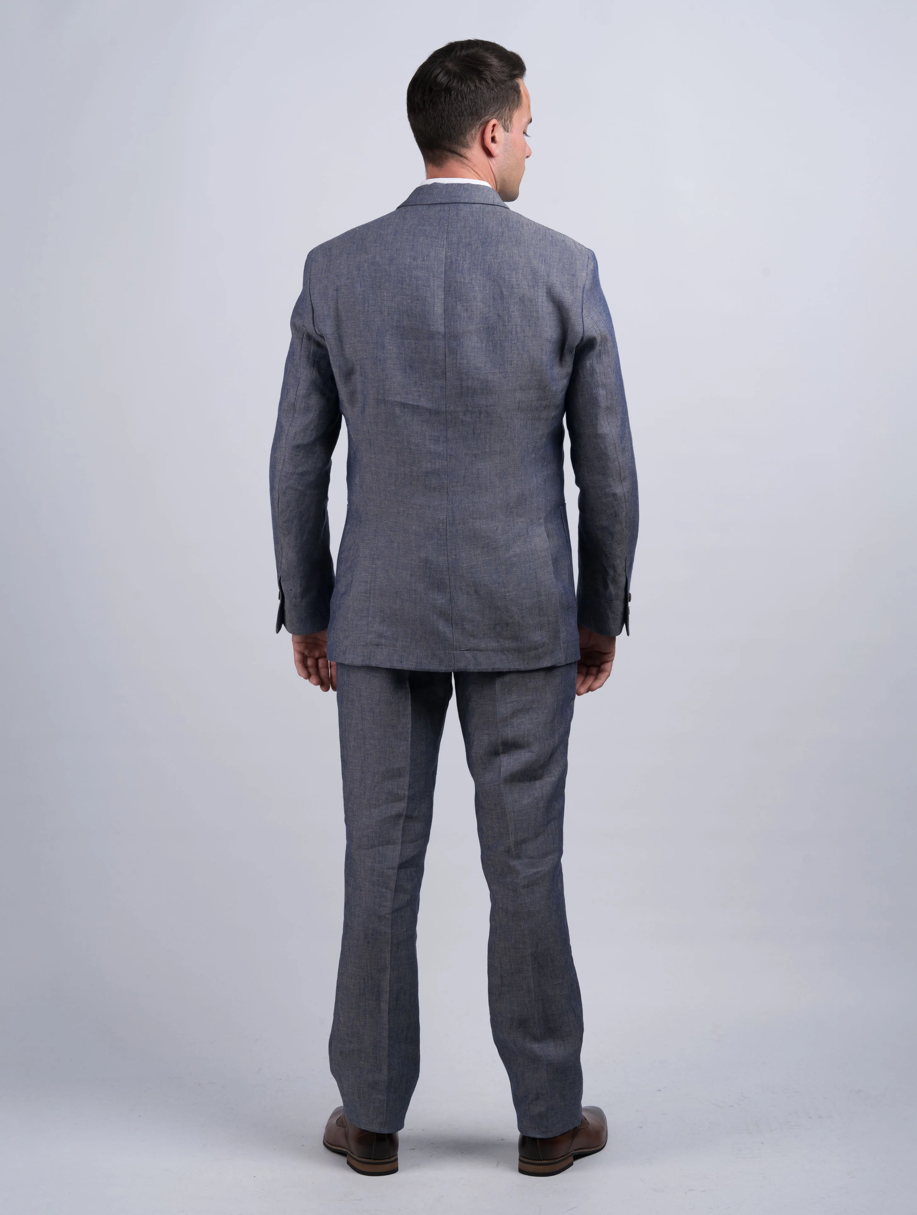 Mens Denim Irish Linen Trousers & Pants