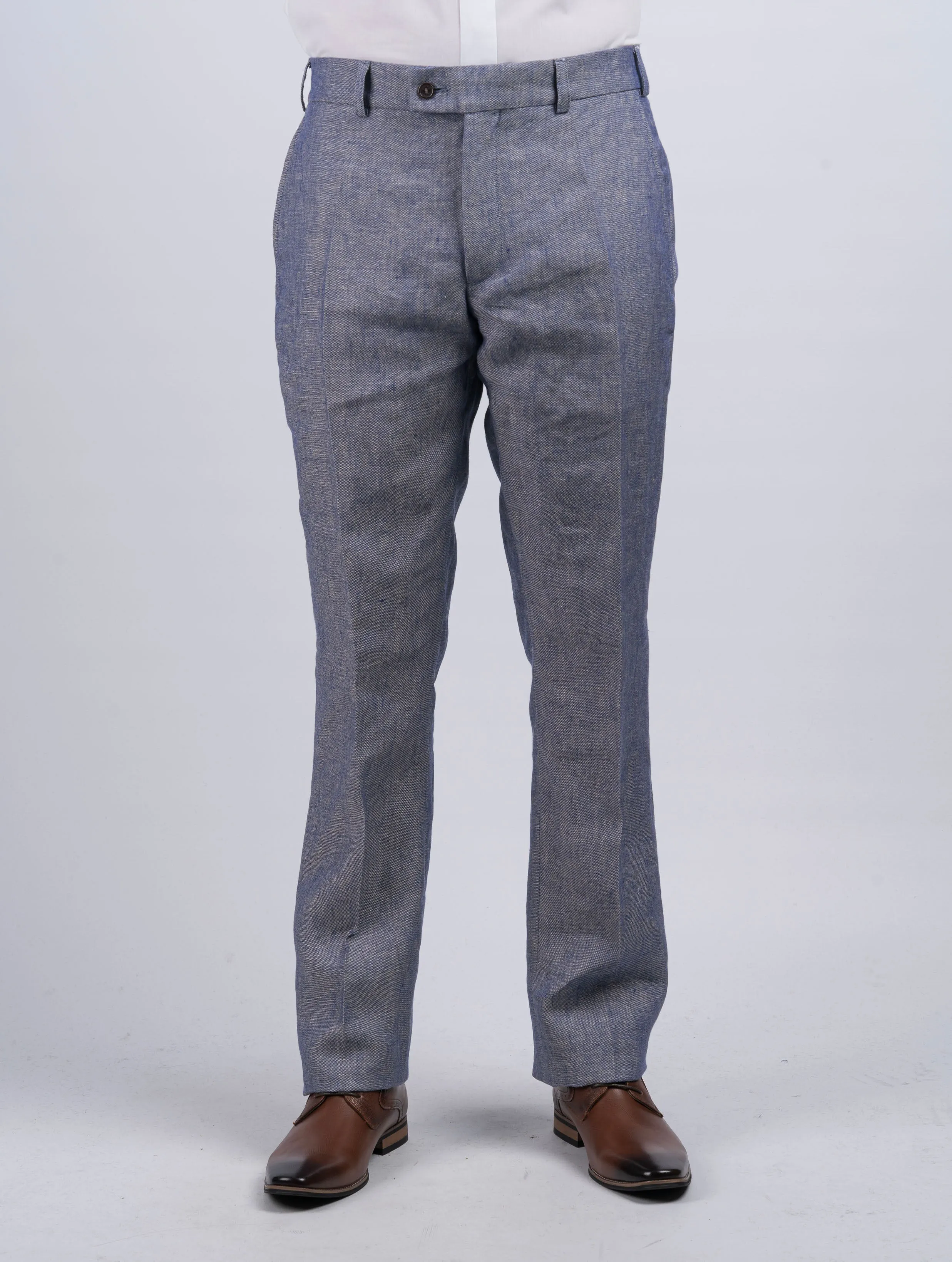 Mens Denim Irish Linen Trousers & Pants