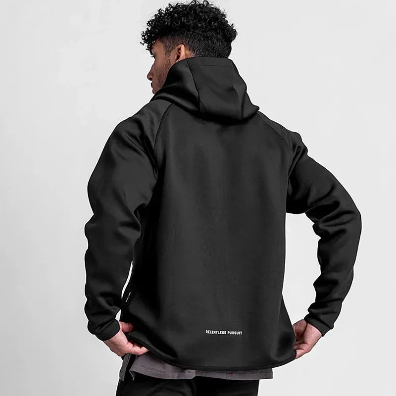 Men's Gym Hoodies: Casual Sweatshirts for Fitness, featuring a Hooded Zipper Jacket Design