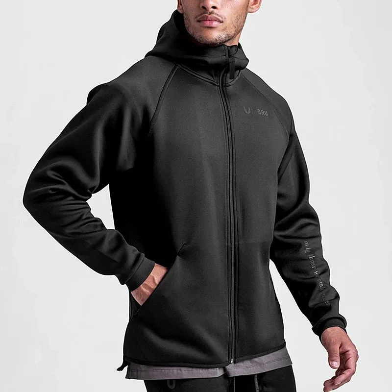Men's Gym Hoodies: Casual Sweatshirts for Fitness, featuring a Hooded Zipper Jacket Design
