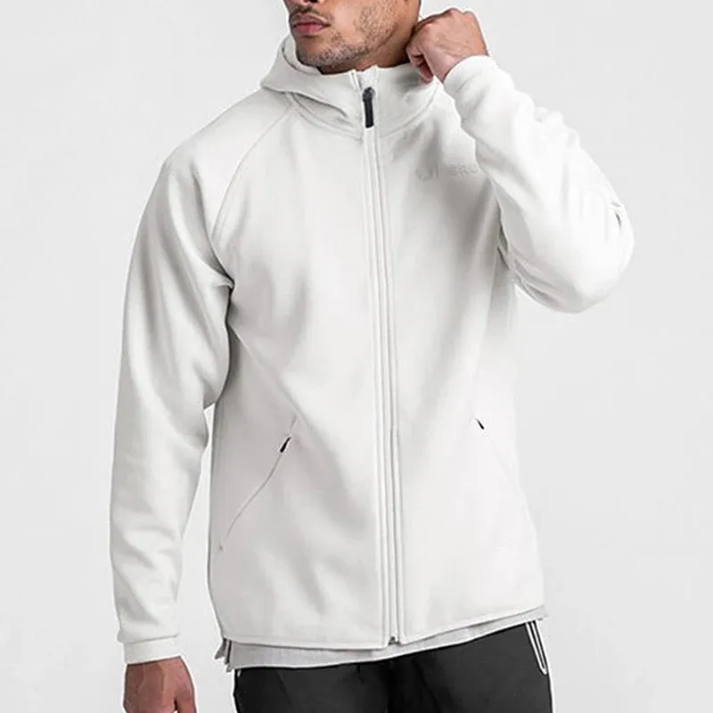 Men's Gym Hoodies: Casual Sweatshirts for Fitness, featuring a Hooded Zipper Jacket Design