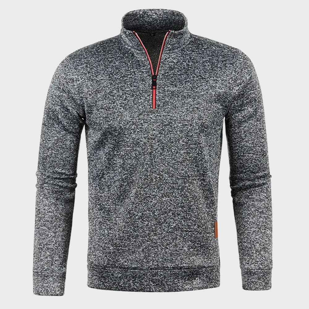 Men's half zip jumper soft fabric casual wear - versatile lightweight knit sweater, ideal for everyday style