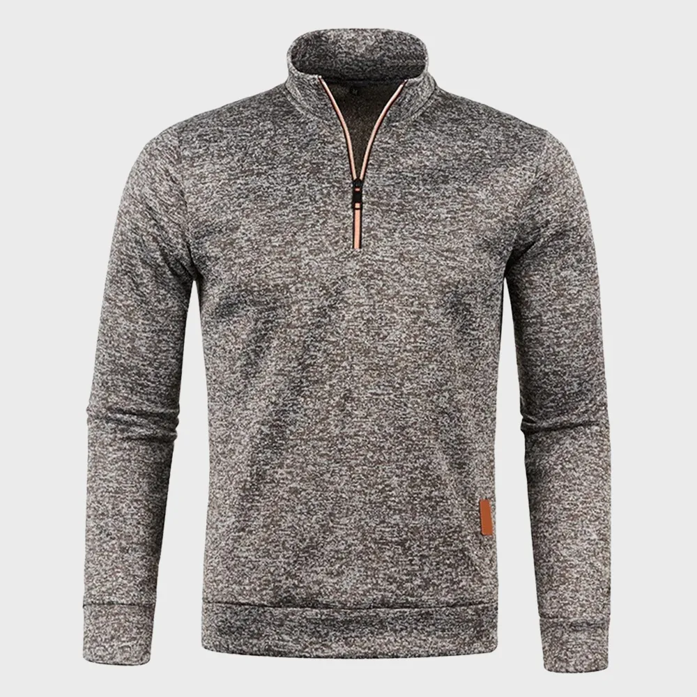 Men's half zip jumper soft fabric casual wear - versatile lightweight knit sweater, ideal for everyday style
