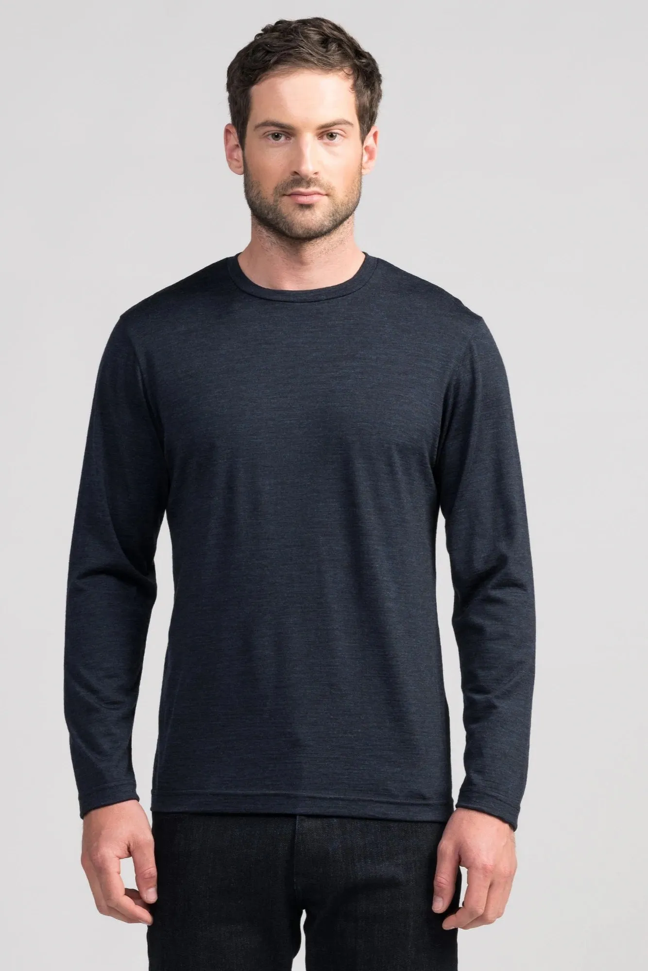 Mens Mountainsilk Crew-Dark Navy-9528