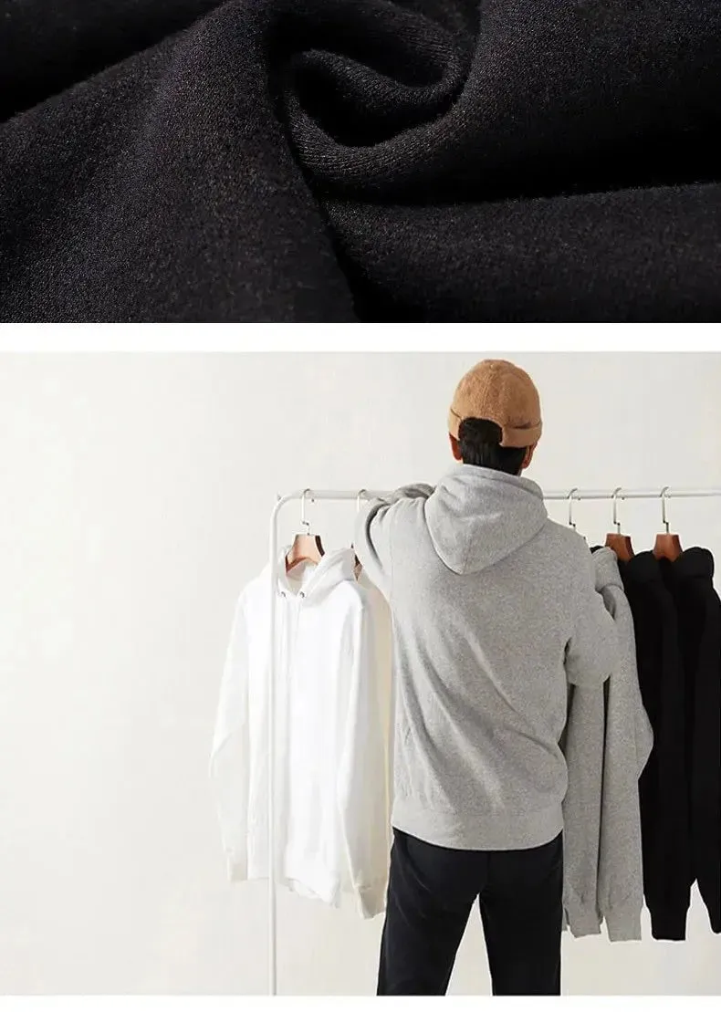 Men’s Solid Color Fleece Hoodies: Warm, Breathable Pullovers for Casual Streetwear Fashion