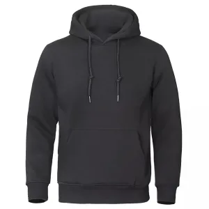 Men’s Solid Color Fleece Hoodies: Warm, Breathable Pullovers for Casual Streetwear Fashion