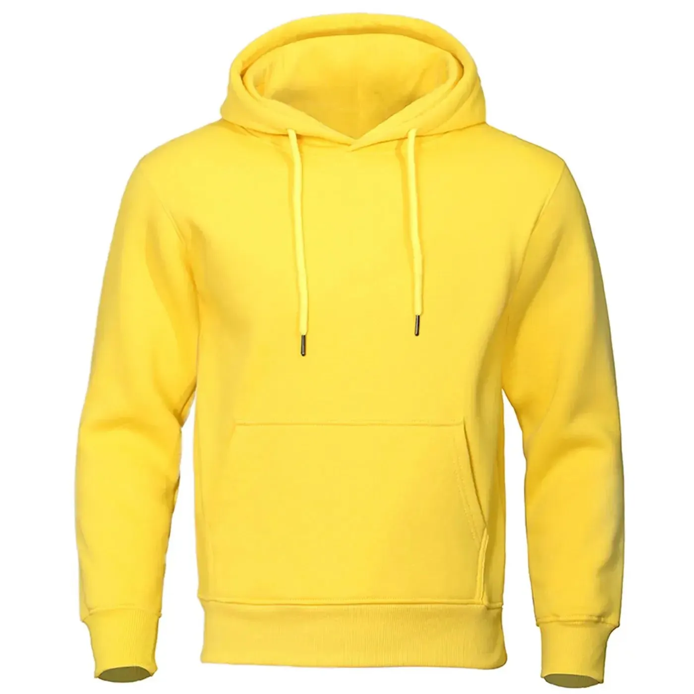 Men’s Solid Color Fleece Hoodies: Warm, Breathable Pullovers for Casual Streetwear Fashion