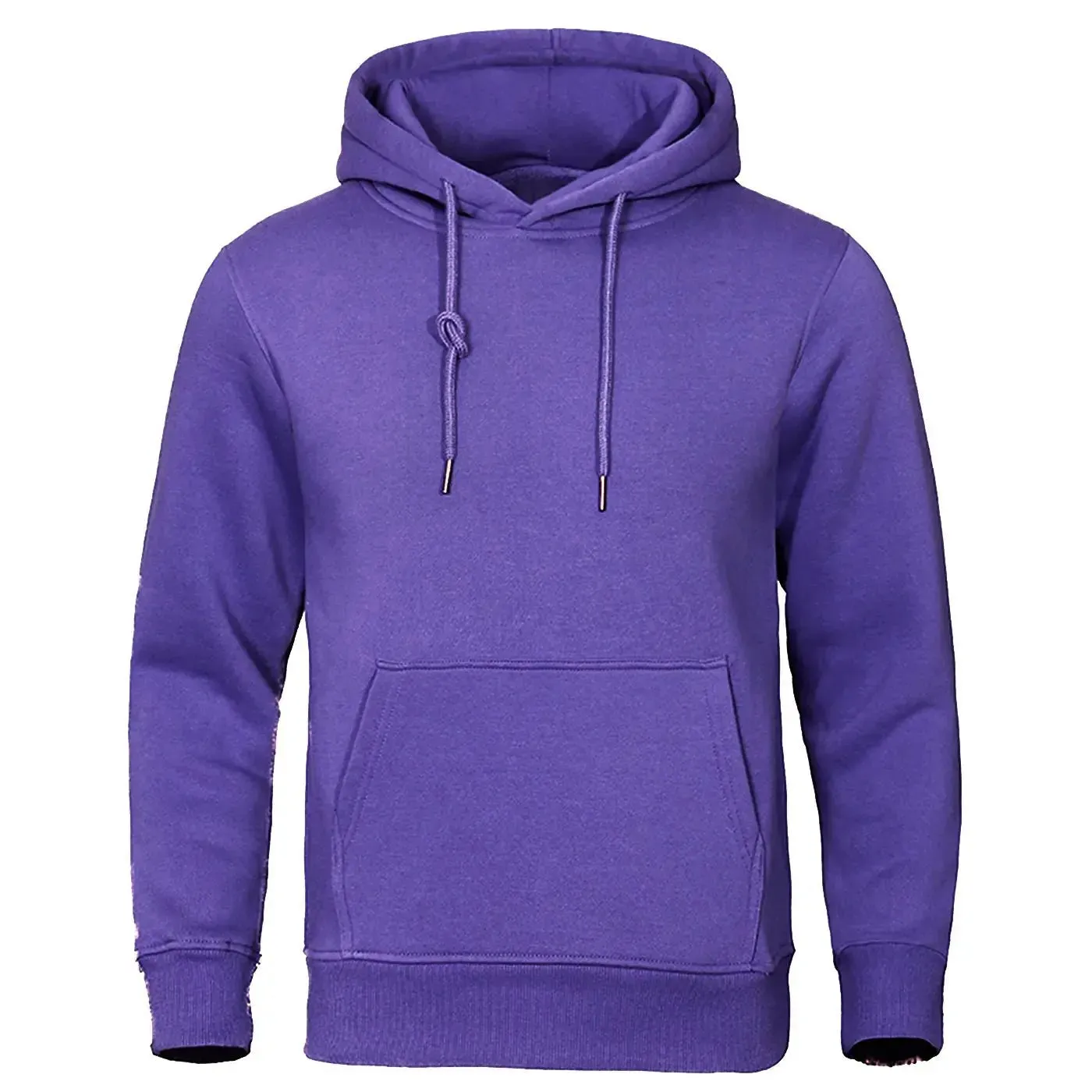 Men’s Solid Color Fleece Hoodies: Warm, Breathable Pullovers for Casual Streetwear Fashion