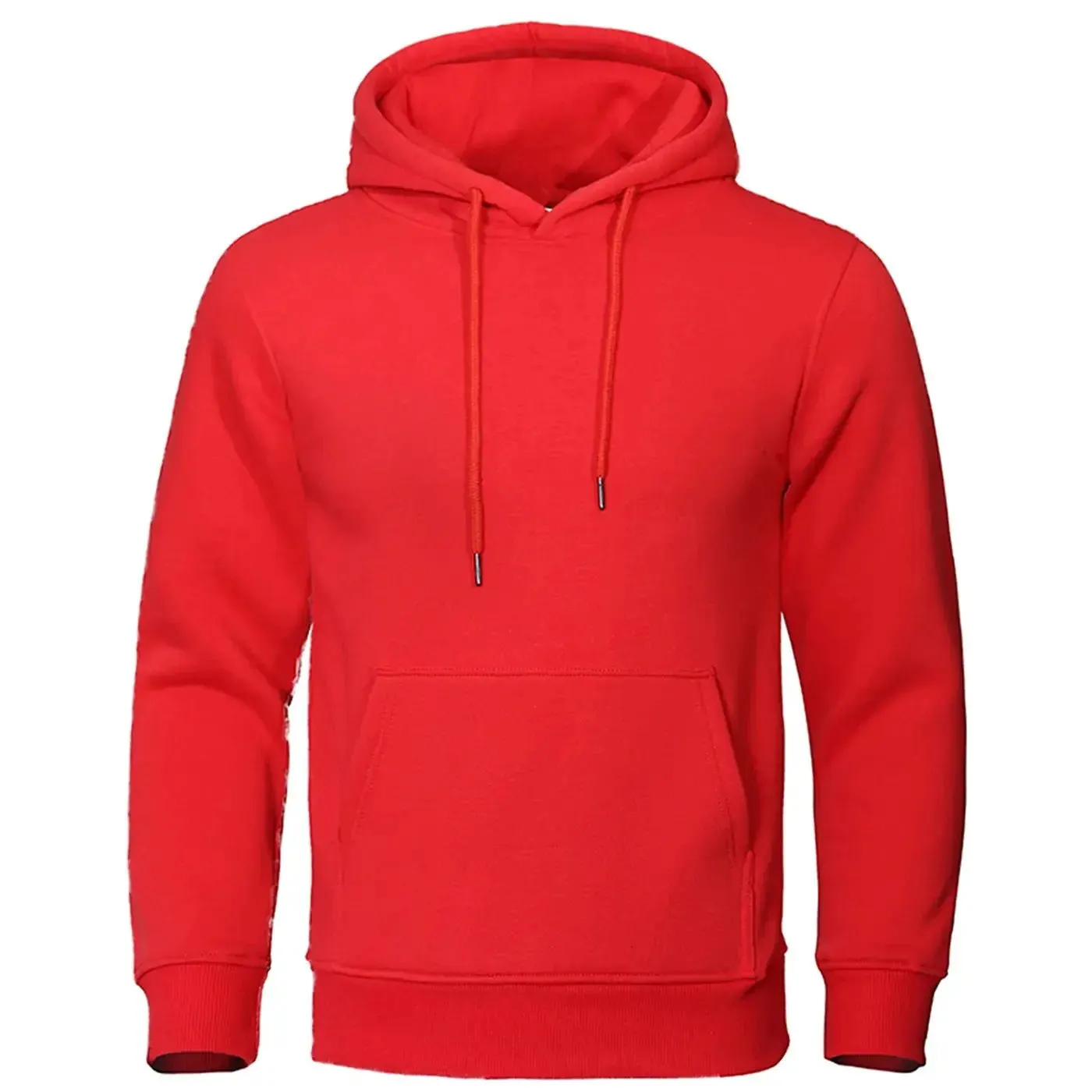 Men’s Solid Color Fleece Hoodies: Warm, Breathable Pullovers for Casual Streetwear Fashion