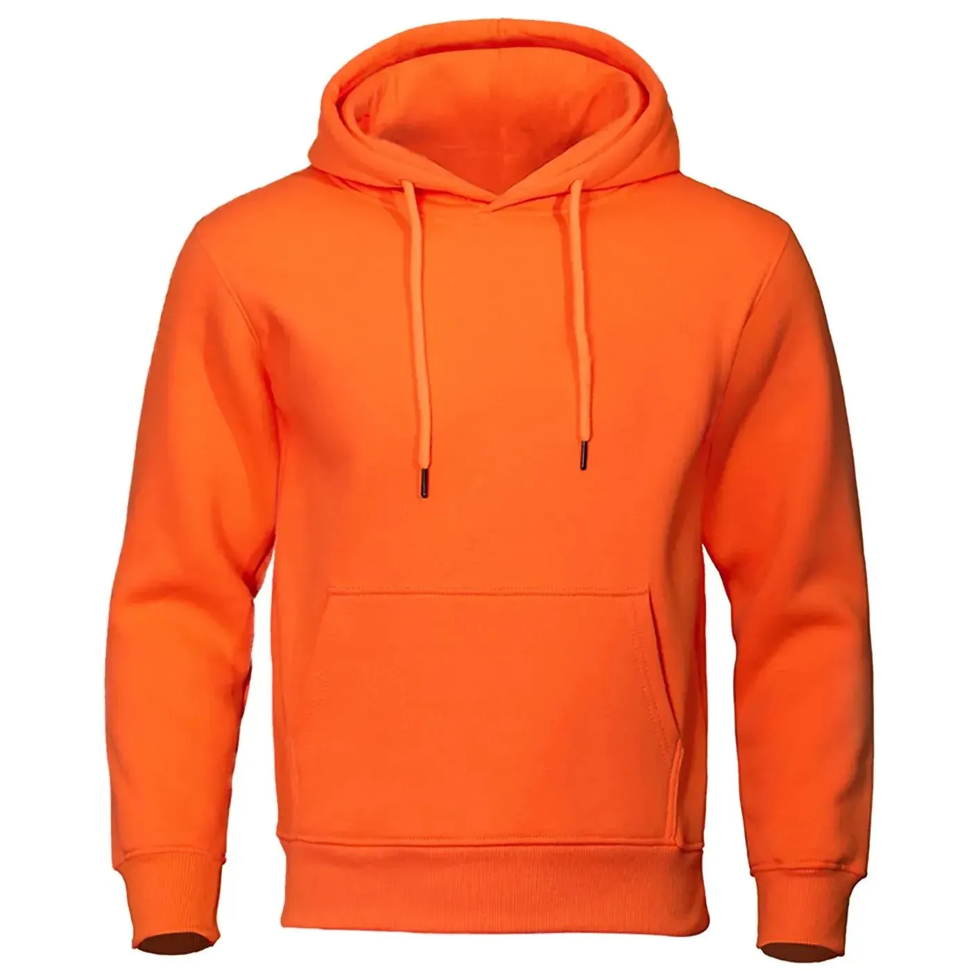 Men’s Solid Color Fleece Hoodies: Warm, Breathable Pullovers for Casual Streetwear Fashion