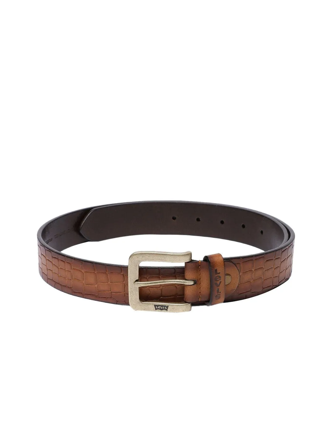 Men's Tan Textured Belt