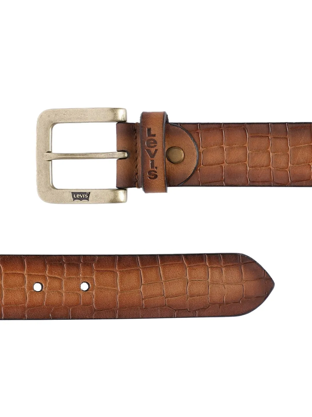 Men's Tan Textured Belt