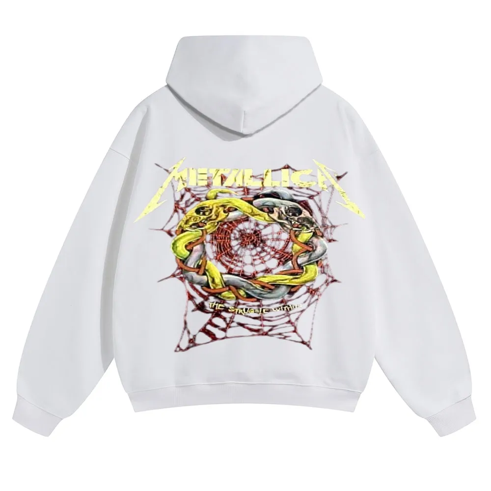 Mens Vintage Metallica Rock Band Hoodies