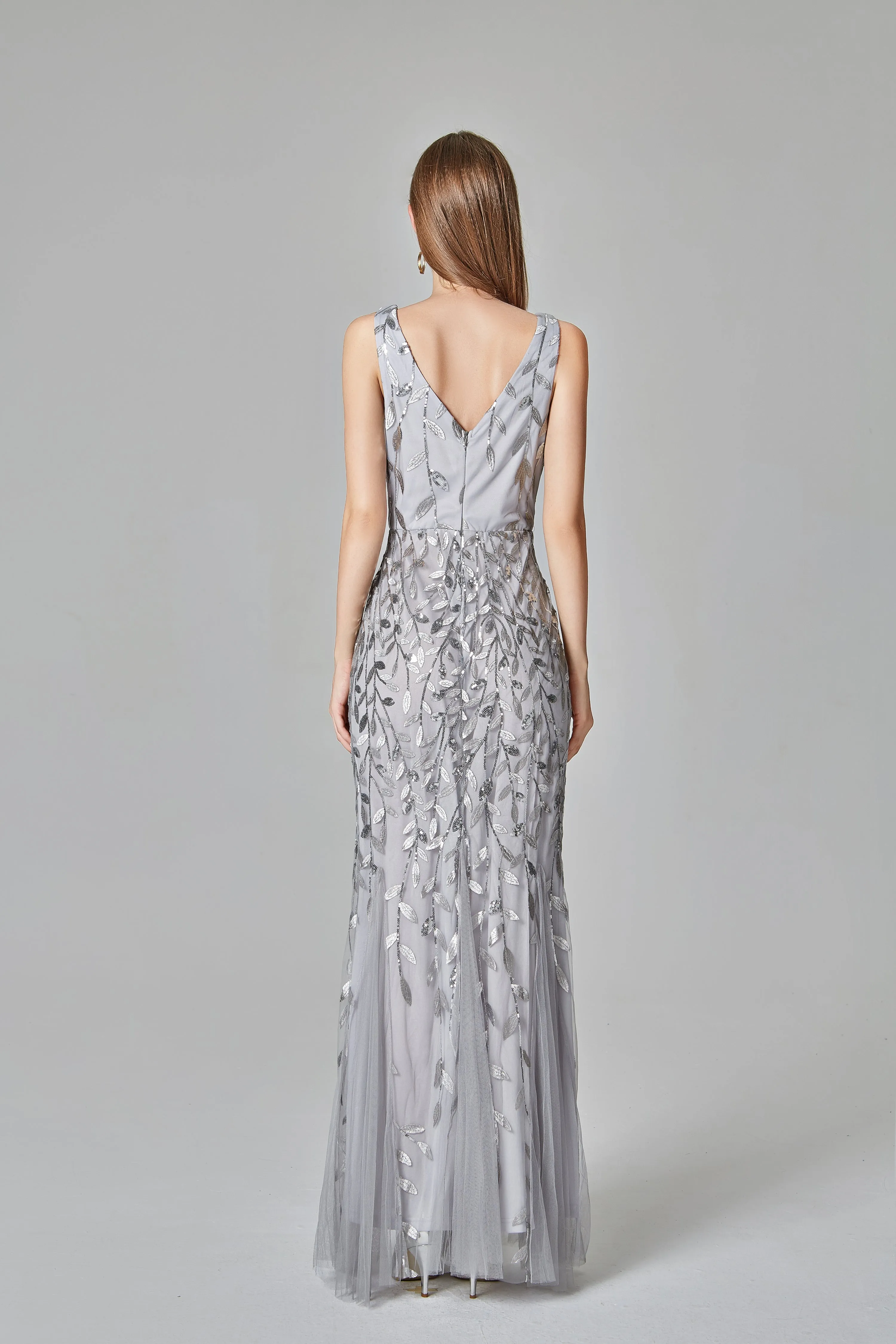 Mermaid Sexy V neck Long Prom Dress, Cheap Formal Dress XU90803