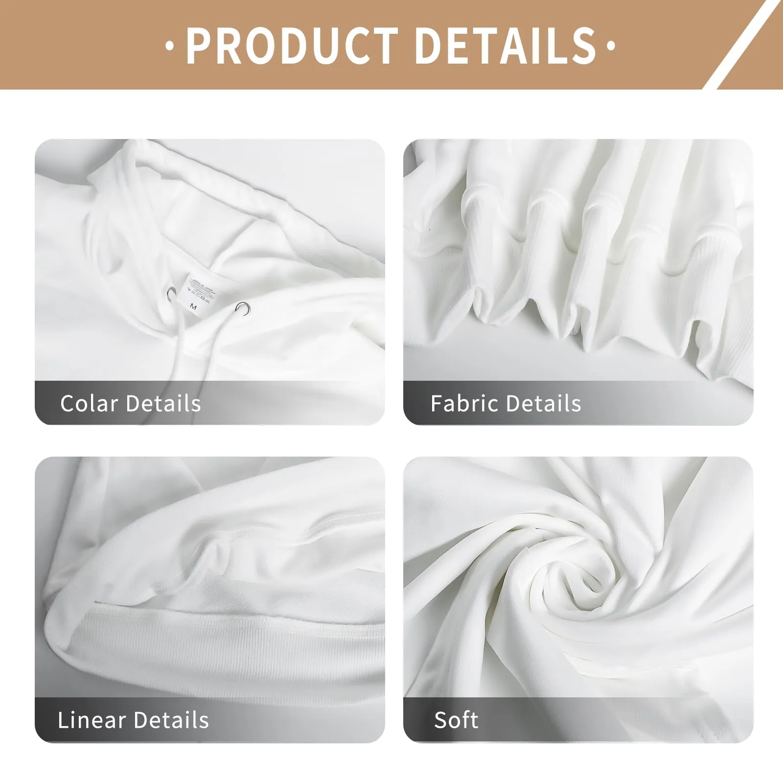 METFUIN 2 Pack Polyester Adult Hoodies for Sublimation White Blank Hooded Sweatshirt (XX-Large, White)