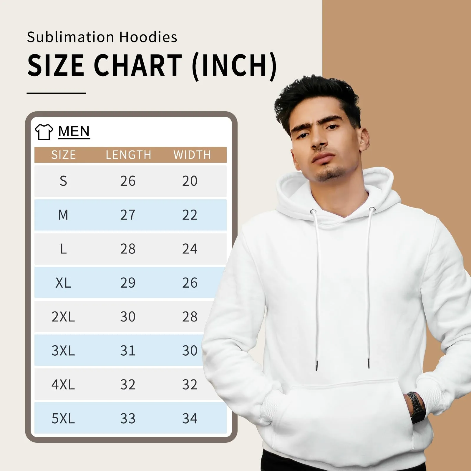 METFUIN 2 Pack Polyester Adult Hoodies for Sublimation White Blank Hooded Sweatshirt (XX-Large, White)