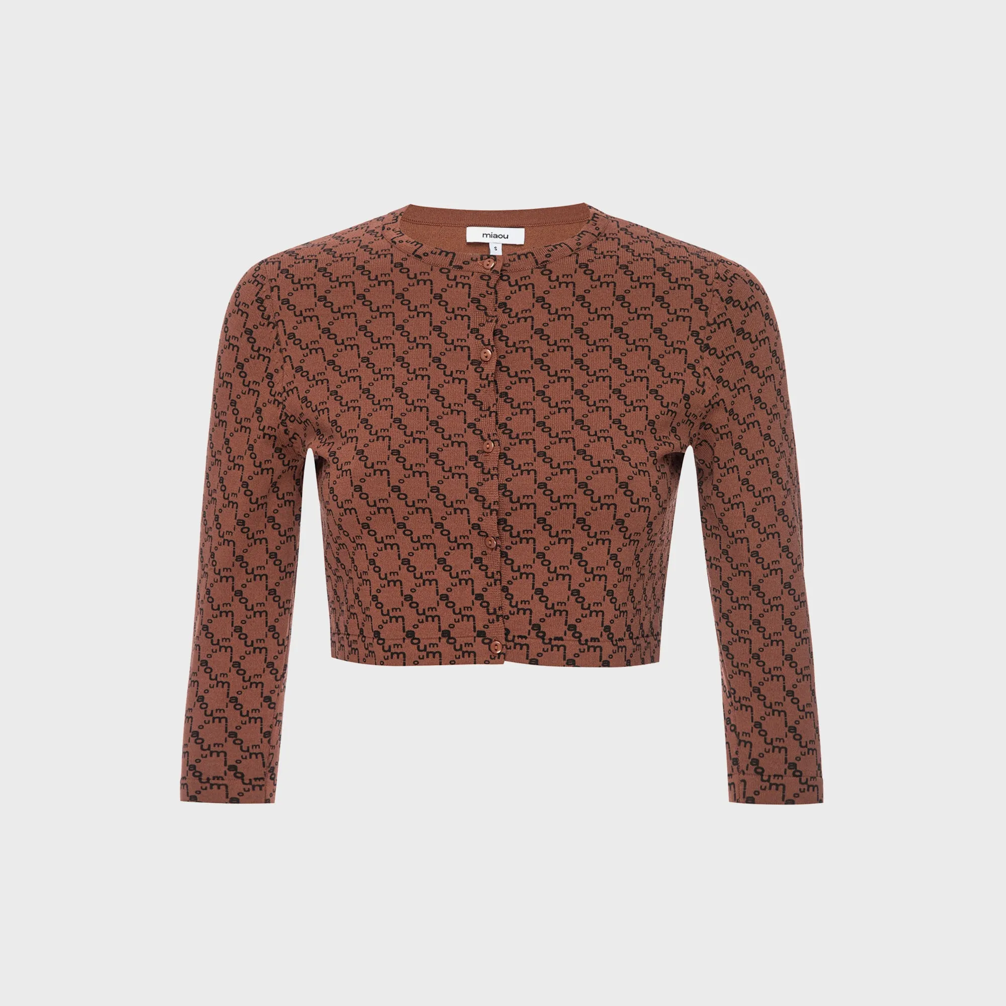 Miaou Frida Cardigan - Brown Monogram