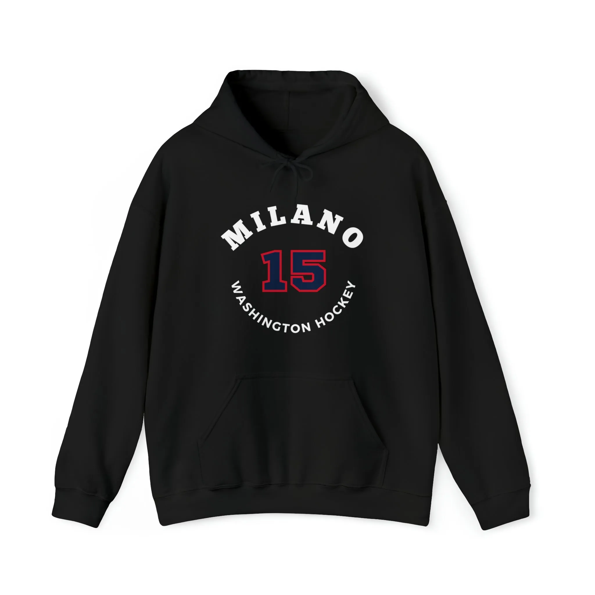 Milano 15 Washington Hockey Number Arch Design Unisex Hooded Sweatshirt