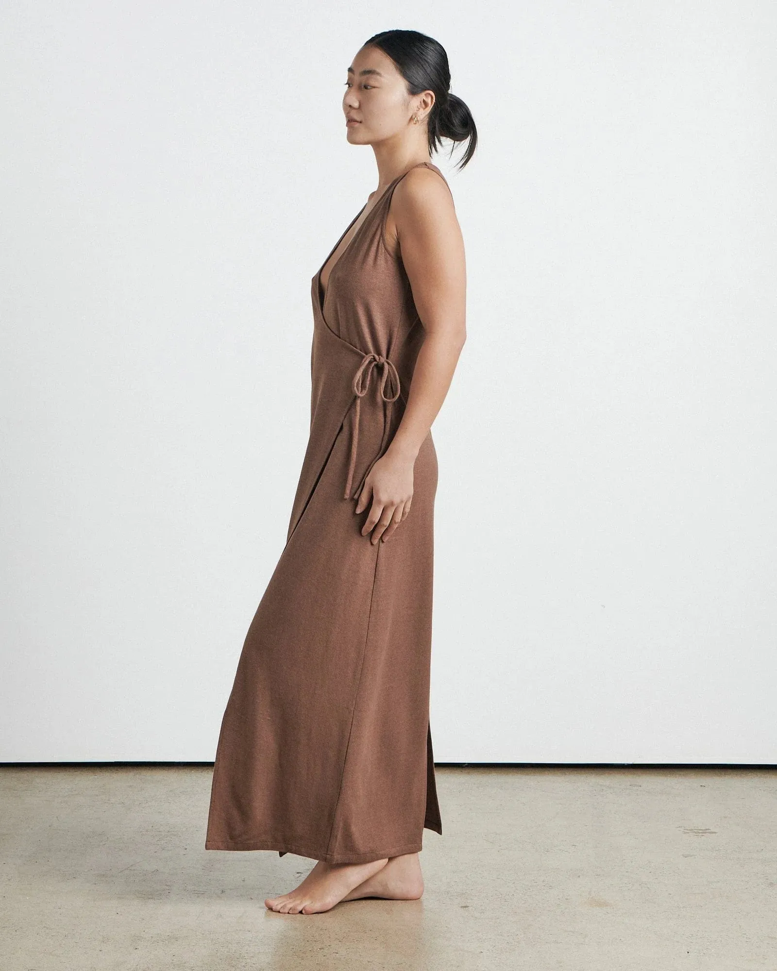 Miya Wrap Dress Mocha