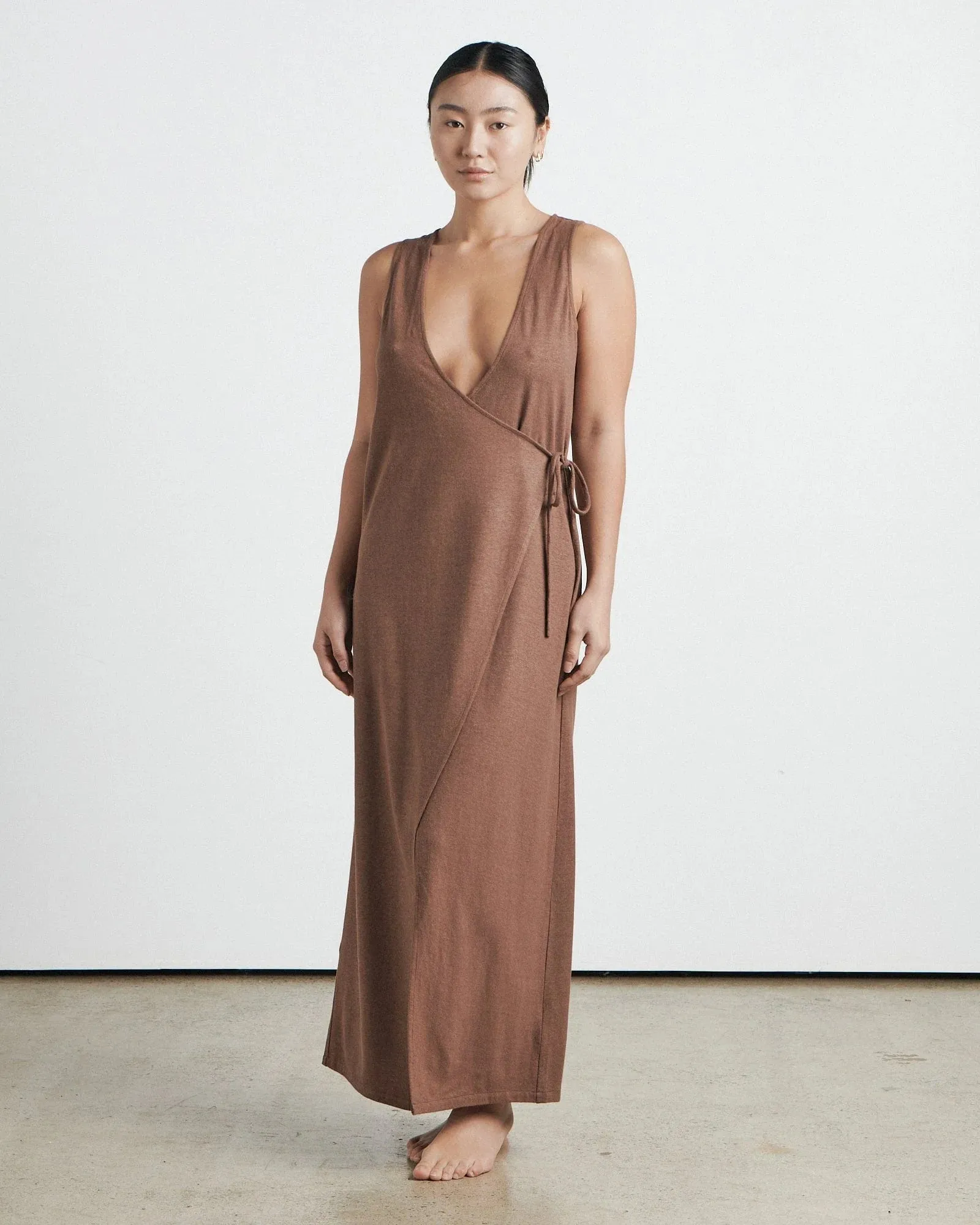 Miya Wrap Dress Mocha