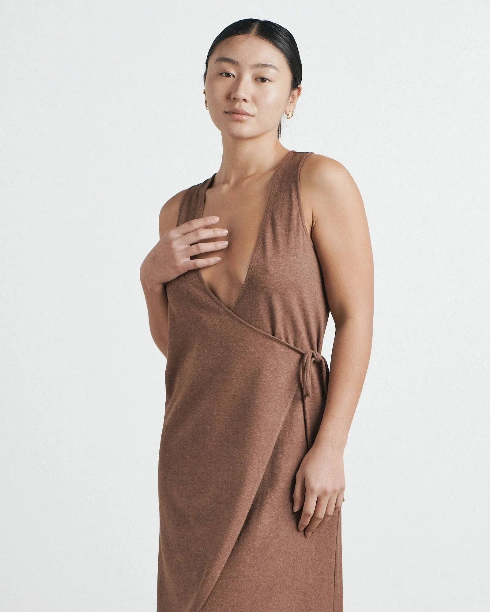 Miya Wrap Dress Mocha