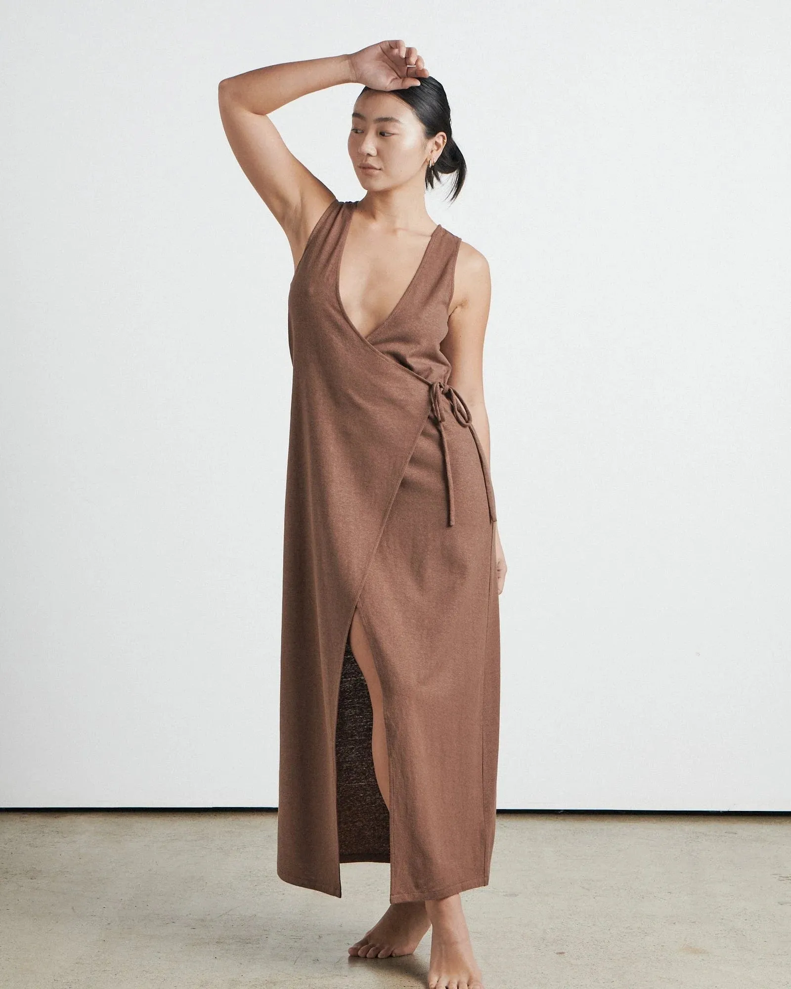 Miya Wrap Dress Mocha