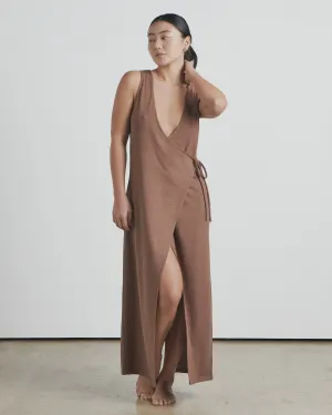 Miya Wrap Dress Mocha