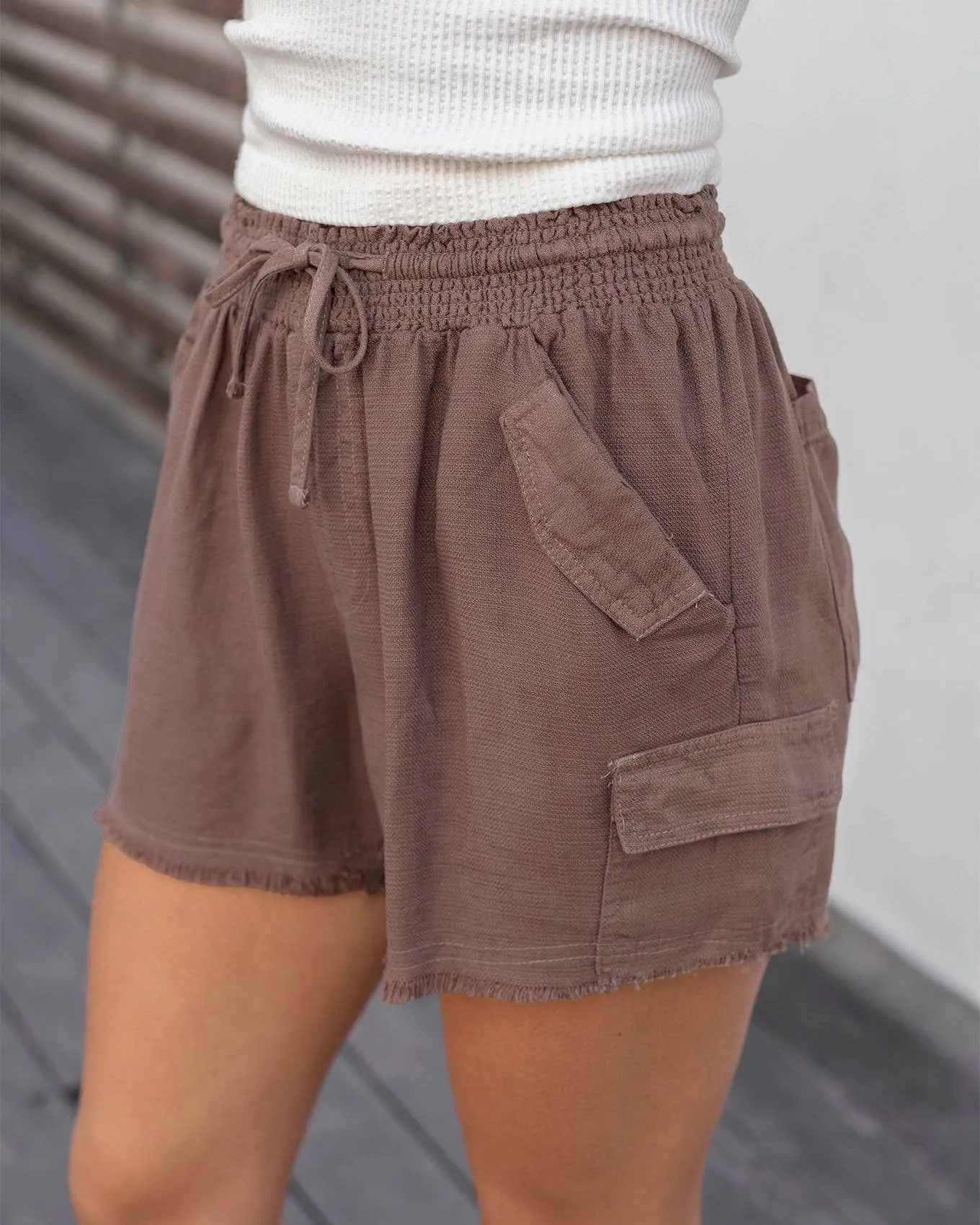 Monica Cargo Shorts- Mocha