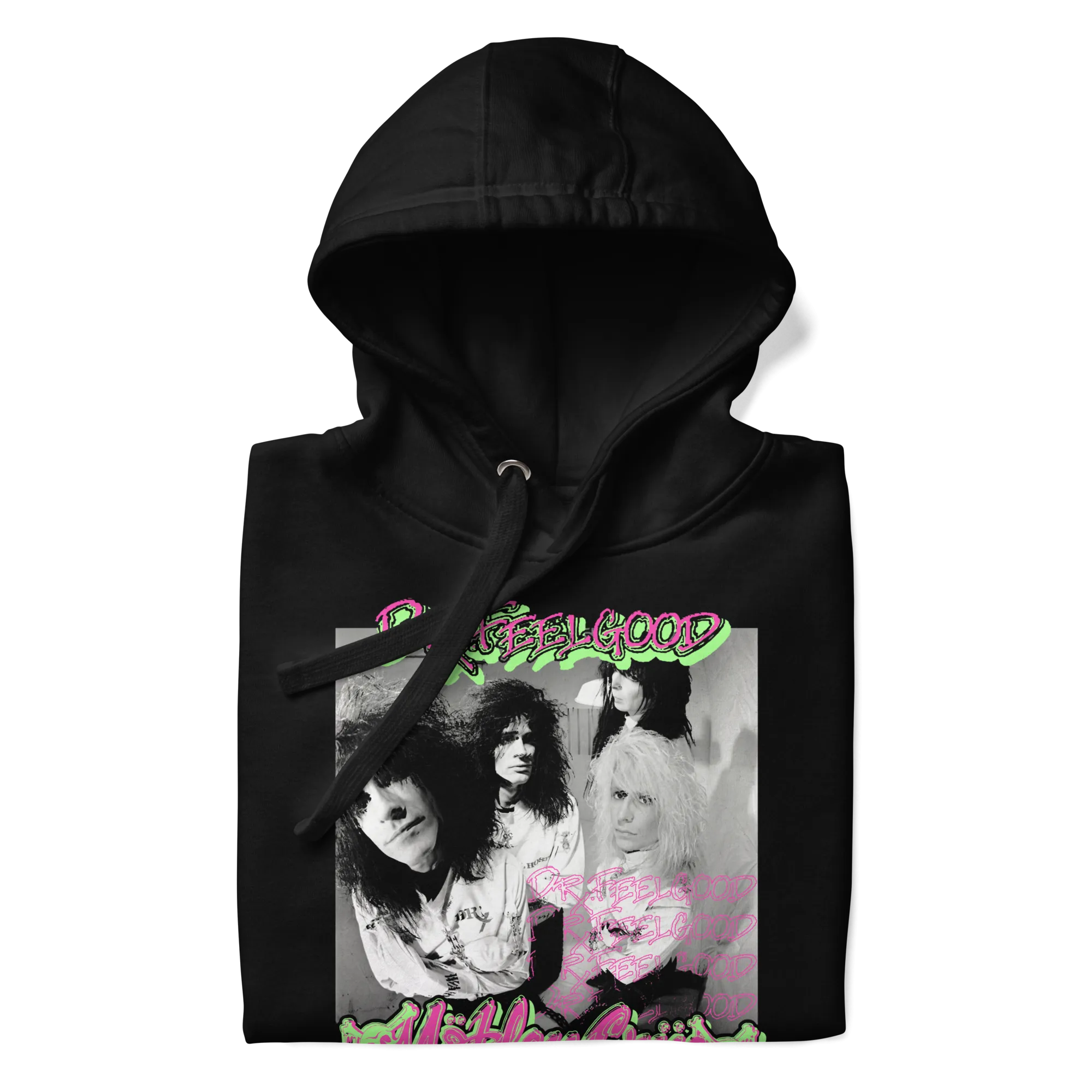 Motley Crue Neon Trip Dr. Feelgood Jumbo Print Hoodie