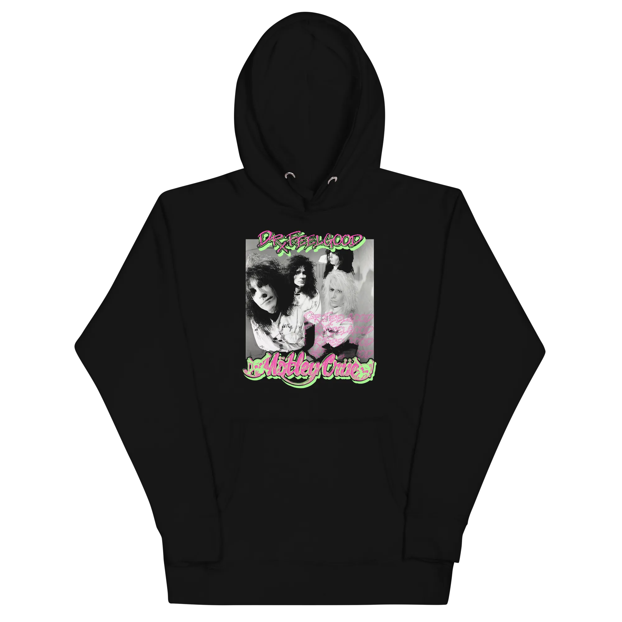 Motley Crue Neon Trip Dr. Feelgood Jumbo Print Hoodie