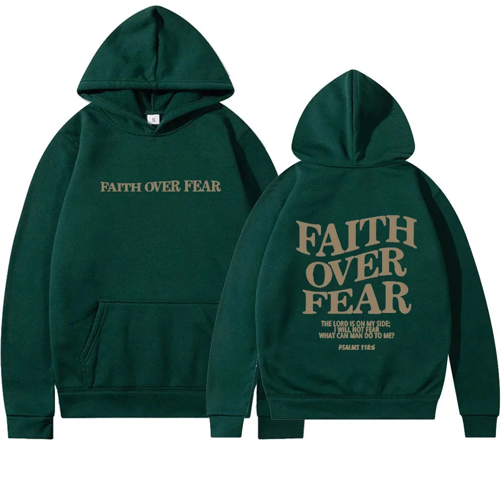 Multi-Colored Faith Over Fear Hoodies