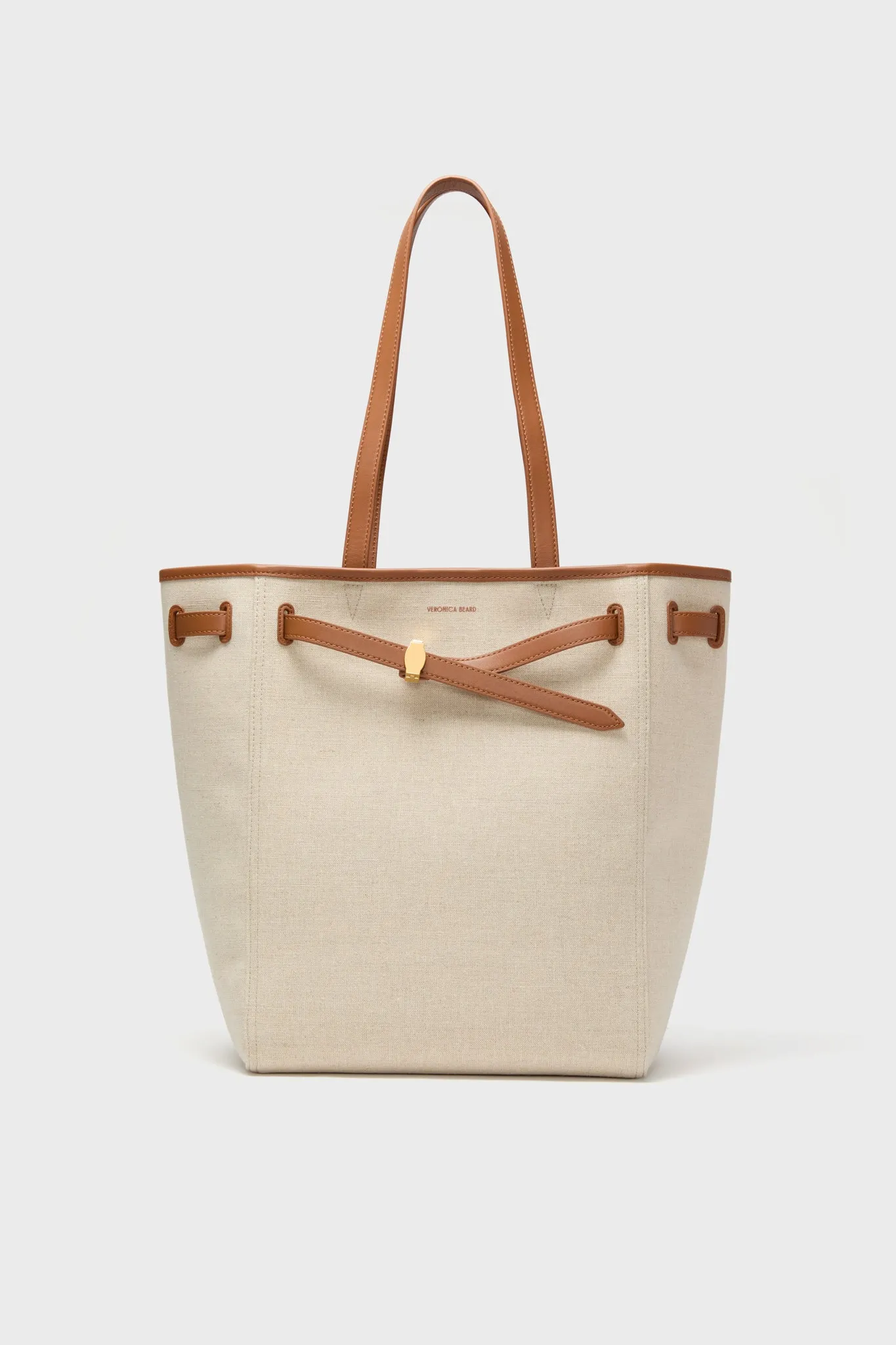 Natural Linen and Hazelwood Veronica Beard Dash Tote