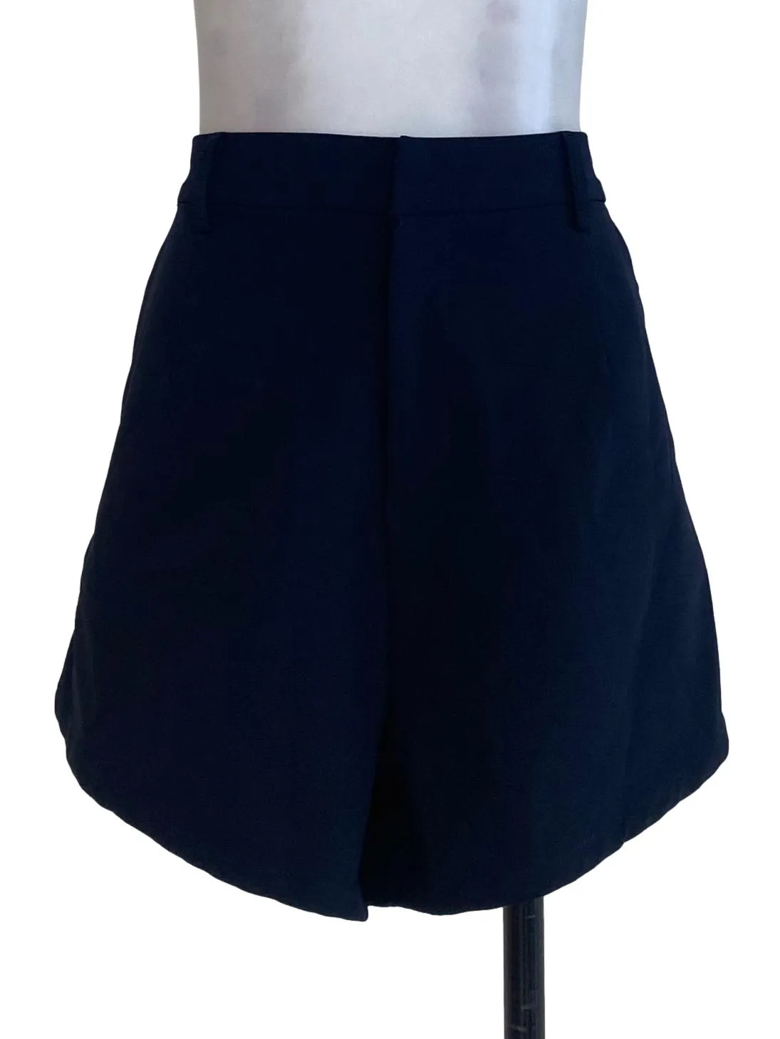 Navy Blue Textured Shorts TTR