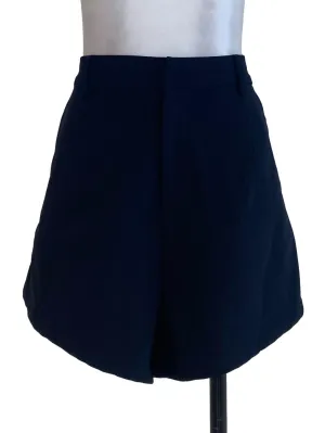 Navy Blue Textured Shorts TTR