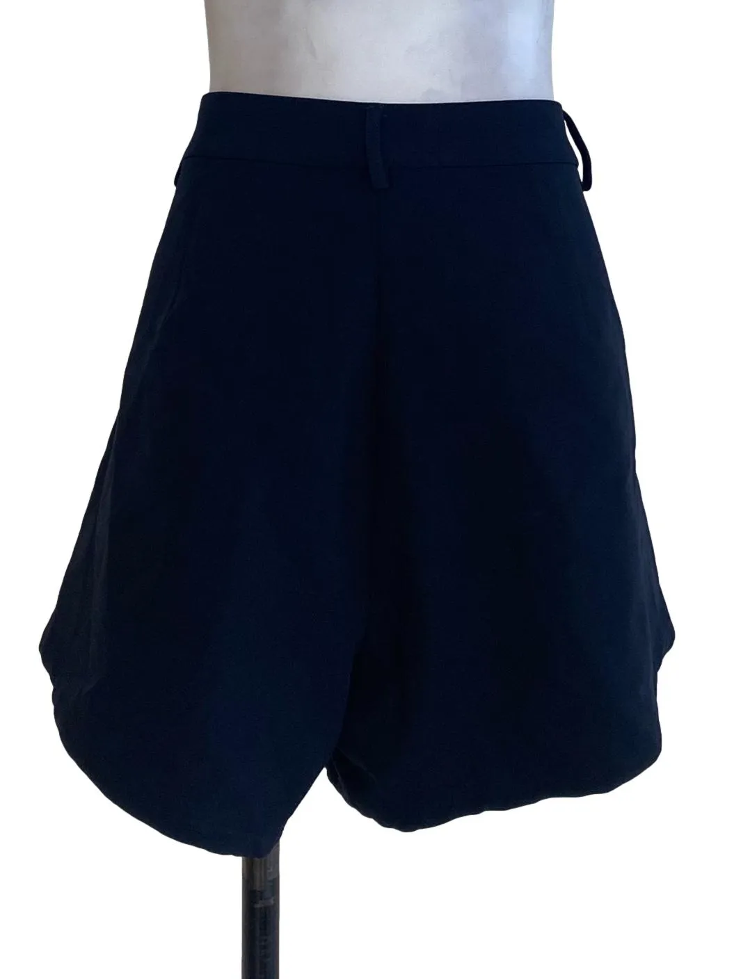 Navy Blue Textured Shorts TTR