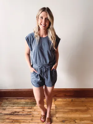 Navy Sightseeing Drawstring Shorts