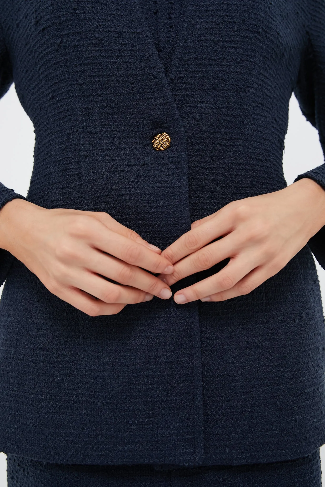 Navy Tweed Blaine Jacket