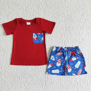NEW 4th of July shorts set 3-6 months
