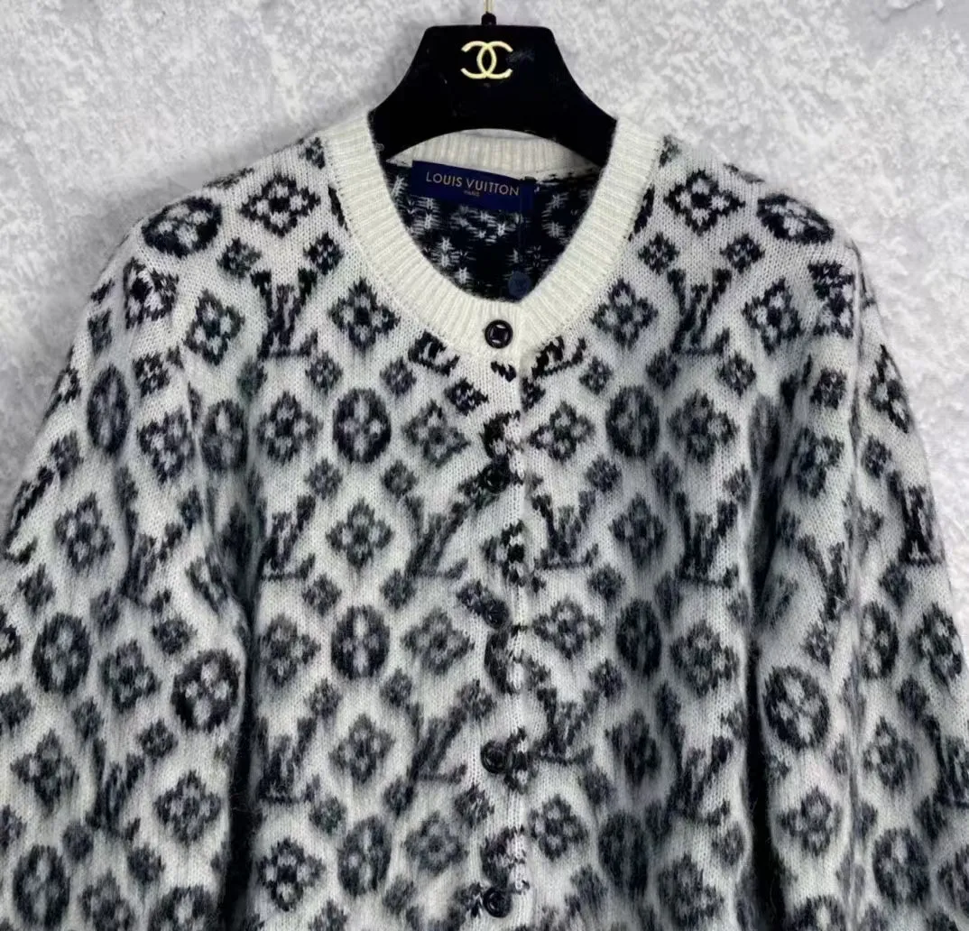 New Classic Monogram Full Print Knit Cardigan