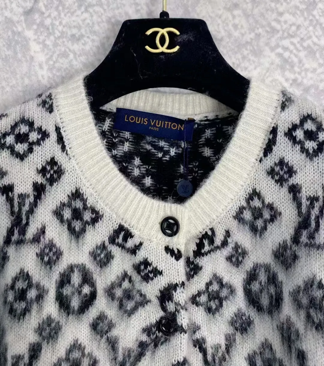 New Classic Monogram Full Print Knit Cardigan