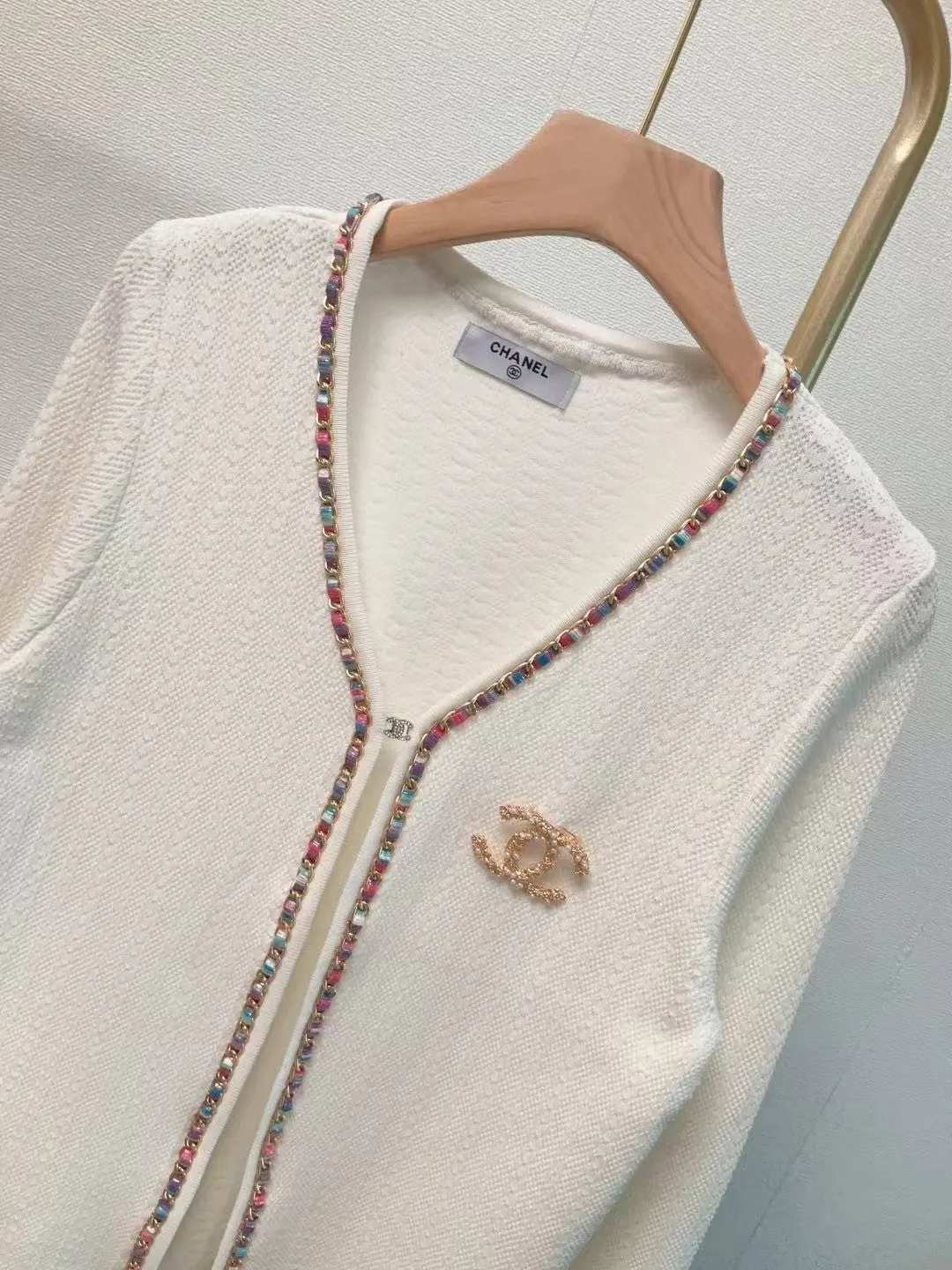 New color chain small logo knitted long sleeve